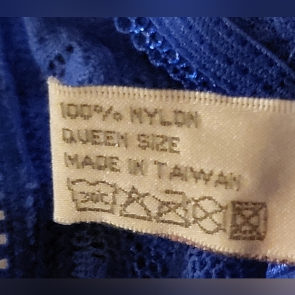 NEW BLUE NYLON QUEEN SIZE ELEGANT MOMENTS MATCHING GARDER & PANTIE SET!☆3FOR$25☆ - Picture 5 of 8